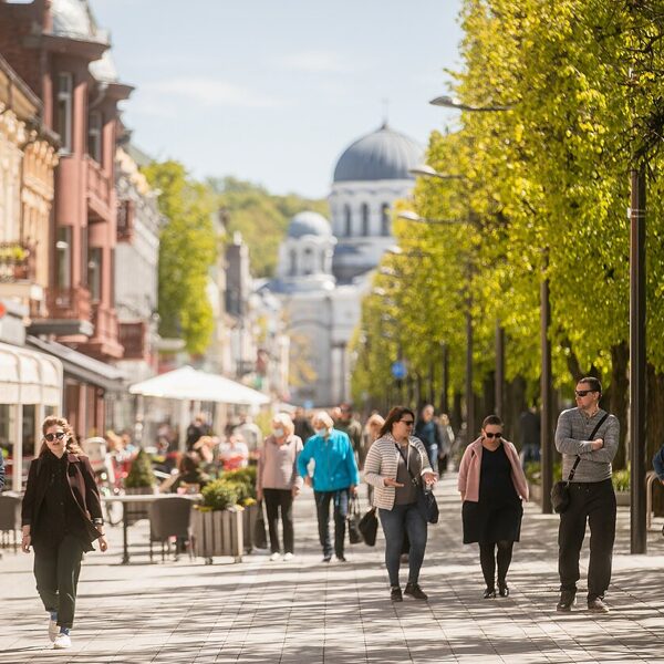 The central city street Laisvės al. / 1 min walk